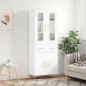 vidaXL Aparador alto madera contrachapada blanco 69,5x34x180 cm vidaXL Aparador alto madera contrachapada blanco 69,5x34x180 cm