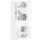vidaXL Aparador alto madera contrachapada blanco 69,5x34x180 cm vidaXL Aparador alto madera contrachapada blanco 69,5x34x180 cm
