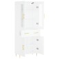 vidaXL Aparador alto madera contrachapada blanco 69,5x34x180 cm vidaXL Aparador alto madera contrachapada blanco 69,5x34x180 cm