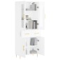 vidaXL Aparador alto madera contrachapada blanco brillo 69,5x34x180 cm vidaXL Aparador alto madera contrachapada blanco brillo 69,5x34x180 cm