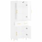vidaXL Aparador alto madera contrachapada blanco brillo 69,5x34x180 cm vidaXL Aparador alto madera contrachapada blanco brillo 69,5x34x180 cm