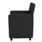  vidaXL Sillas de comedor 6 unidades cuero sintético negro