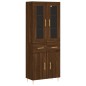 vidaXL Aparador alto madera contrachapada marrón roble 69,5x34x180 cm vidaXL Aparador alto madera contrachapada marrón roble 69,5x34x180 cm