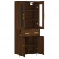 vidaXL Aparador alto madera contrachapada marrón roble 69,5x34x180 cm vidaXL Aparador alto madera contrachapada marrón roble 69,5x34x180 cm