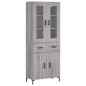 vidaXL Aparador alto madera contrachapada gris sonoma 69,5x34x180 cm vidaXL Aparador alto madera contrachapada gris sonoma 69,5x34x180 cm