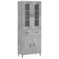 vidaXL Aparador alto madera contrachapada gris hormigón 69,5x34x180 cm vidaXL Aparador alto madera contrachapada gris hormigón 69,5x34x180 cm