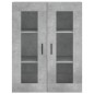 vidaXL Aparador alto madera contrachapada gris hormigón 69,5x34x180 cm vidaXL Aparador alto madera contrachapada gris hormigón 69,5x34x180 cm