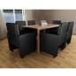  vidaXL Sillas de comedor 6 unidades cuero sintético negro