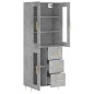 vidaXL Aparador alto madera contrachapada gris hormigón 69,5x34x180 cm vidaXL Aparador alto madera contrachapada gris hormigón 69,5x34x180 cm