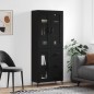 vidaXL Aparador alto madera contrachapada negro 69,5x34x180 cm vidaXL Aparador alto madera contrachapada negro 69,5x34x180 cm