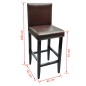vidaXL Taburetes de cocina 6 unidades cuero sintético marrón oscuro vidaXL Taburetes de cocina 6 unidades cuero sintético marrón oscuro