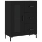 vidaXL Aparador alto madera contrachapada negro 69,5x34x180 cm vidaXL Aparador alto madera contrachapada negro 69,5x34x180 cm