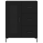 vidaXL Aparador alto madera contrachapada negro 69,5x34x180 cm vidaXL Aparador alto madera contrachapada negro 69,5x34x180 cm