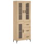vidaXL Aparador alto madera contrachapada color roble 69,5x34x180 cm vidaXL Aparador alto madera contrachapada color roble 69,5x34x180 cm
