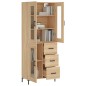 vidaXL Aparador alto madera contrachapada color roble 69,5x34x180 cm vidaXL Aparador alto madera contrachapada color roble 69,5x34x180 cm