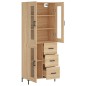 vidaXL Aparador alto madera contrachapada color roble 69,5x34x180 cm vidaXL Aparador alto madera contrachapada color roble 69,5x34x180 cm