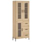 vidaXL Aparador alto madera contrachapada color roble 69,5x34x180 cm vidaXL Aparador alto madera contrachapada color roble 69,5x34x180 cm
