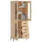 vidaXL Aparador alto madera contrachapada color roble 69,5x34x180 cm vidaXL Aparador alto madera contrachapada color roble 69,5x34x180 cm