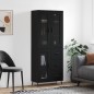vidaXL Aparador alto madera contrachapada negro 69,5x34x180 cm vidaXL Aparador alto madera contrachapada negro 69,5x34x180 cm