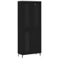vidaXL Aparador alto madera contrachapada negro 69,5x34x180 cm vidaXL Aparador alto madera contrachapada negro 69,5x34x180 cm