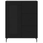 vidaXL Aparador alto madera contrachapada negro 69,5x34x180 cm vidaXL Aparador alto madera contrachapada negro 69,5x34x180 cm