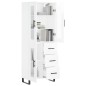 vidaXL Aparador alto madera contrachapada blanco brillo 69,5x34x180 cm vidaXL Aparador alto madera contrachapada blanco brillo 69,5x34x180 cm