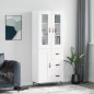 vidaXL Aparador alto madera contrachapada blanco 69,5x34x180 cm vidaXL Aparador alto madera contrachapada blanco 69,5x34x180 cm