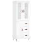 vidaXL Aparador alto madera contrachapada blanco 69,5x34x180 cm vidaXL Aparador alto madera contrachapada blanco 69,5x34x180 cm