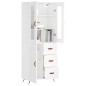 vidaXL Aparador alto madera contrachapada blanco 69,5x34x180 cm vidaXL Aparador alto madera contrachapada blanco 69,5x34x180 cm
