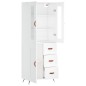 vidaXL Aparador alto madera contrachapada blanco 69,5x34x180 cm vidaXL Aparador alto madera contrachapada blanco 69,5x34x180 cm