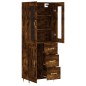 vidaXL Aparador alto madera contrachapada roble ahumado 69,5x34x180 cm vidaXL Aparador alto madera contrachapada roble ahumado 69,5x34x180 cm