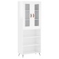 vidaXL Aparador alto madera contrachapada blanco brillo 69,5x34x180 cm vidaXL Aparador alto madera contrachapada blanco brillo 69,5x34x180 cm