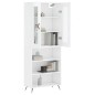 vidaXL Aparador alto madera contrachapada blanco brillo 69,5x34x180 cm vidaXL Aparador alto madera contrachapada blanco brillo 69,5x34x180 cm