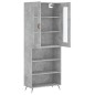 vidaXL Aparador alto madera contrachapada gris hormigón 69,5x34x180 cm vidaXL Aparador alto madera contrachapada gris hormigón 69,5x34x180 cm