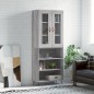 vidaXL Aparador alto madera contrachapada gris sonoma 69,5x34x180 cm