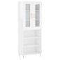 vidaXL Aparador alto madera contrachapada blanco brillo 69,5x34x180 cm vidaXL Aparador alto madera contrachapada blanco brillo 69,5x34x180 cm
