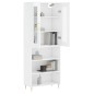 vidaXL Aparador alto madera contrachapada blanco brillo 69,5x34x180 cm vidaXL Aparador alto madera contrachapada blanco brillo 69,5x34x180 cm