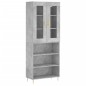 vidaXL Aparador alto madera contrachapada gris hormigón 69,5x34x180 cm vidaXL Aparador alto madera contrachapada gris hormigón 69,5x34x180 cm