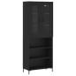 vidaXL Aparador alto madera contrachapada negro 69,5x34x180 cm vidaXL Aparador alto madera contrachapada negro 69,5x34x180 cm