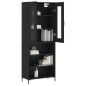 vidaXL Aparador alto madera contrachapada negro 69,5x34x180 cm vidaXL Aparador alto madera contrachapada negro 69,5x34x180 cm