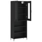 vidaXL Aparador alto madera contrachapada negro 69,5x34x180 cm vidaXL Aparador alto madera contrachapada negro 69,5x34x180 cm