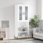 vidaXL Aparador alto madera contrachapada blanco 69,5x34x180 cm vidaXL Aparador alto madera contrachapada blanco 69,5x34x180 cm