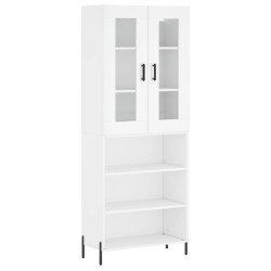 vidaXL Aparador alto madera contrachapada blanco 69,5x34x180 cm