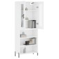 vidaXL Aparador alto madera contrachapada blanco 69,5x34x180 cm vidaXL Aparador alto madera contrachapada blanco 69,5x34x180 cm
