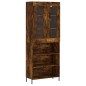 vidaXL Aparador alto madera contrachapada roble ahumado 69,5x34x180 cm vidaXL Aparador alto madera contrachapada roble ahumado 69,5x34x180 cm