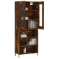 vidaXL Aparador alto madera contrachapada roble ahumado 69,5x34x180 cm vidaXL Aparador alto madera contrachapada roble ahumado 69,5x34x180 cm