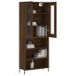 vidaXL Aparador alto madera contrachapada marrón roble 69,5x34x180 cm vidaXL Aparador alto madera contrachapada marrón roble 69,5x34x180 cm