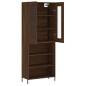 vidaXL Aparador alto madera contrachapada marrón roble 69,5x34x180 cm vidaXL Aparador alto madera contrachapada marrón roble 69,5x34x180 cm