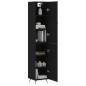 vidaXL Aparador de madera contrachapada negro 34,5x34x180 cm vidaXL Aparador de madera contrachapada negro 34,5x34x180 cm