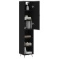 vidaXL Aparador de madera contrachapada negro 34,5x34x180 cm vidaXL Aparador de madera contrachapada negro 34,5x34x180 cm